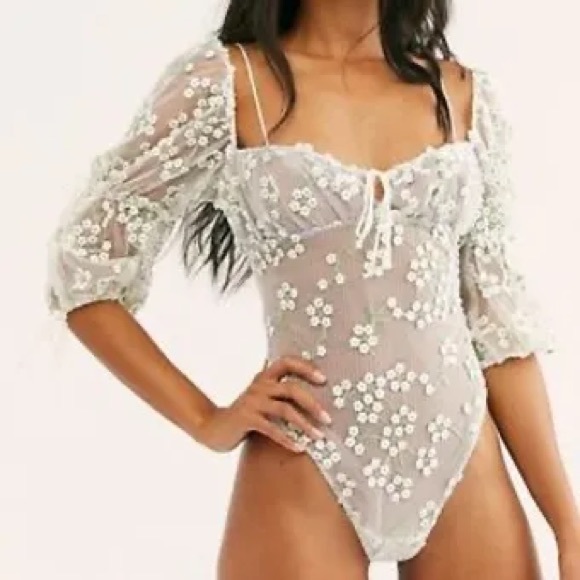 For Love And Lemons Tops - For love and lemons floral bodysuit